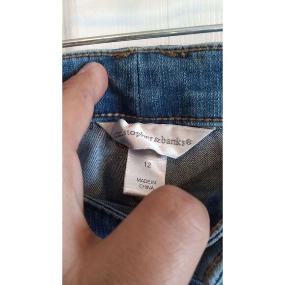 Christopher and Banks Women's High Rise Crop Jeans Size 12 - Picture 3 of 6